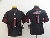 Youth Nike Cardinals 1 Kyler Murray Black 2019 NFL Draft First Round Pick Color Rush Limited Jersey